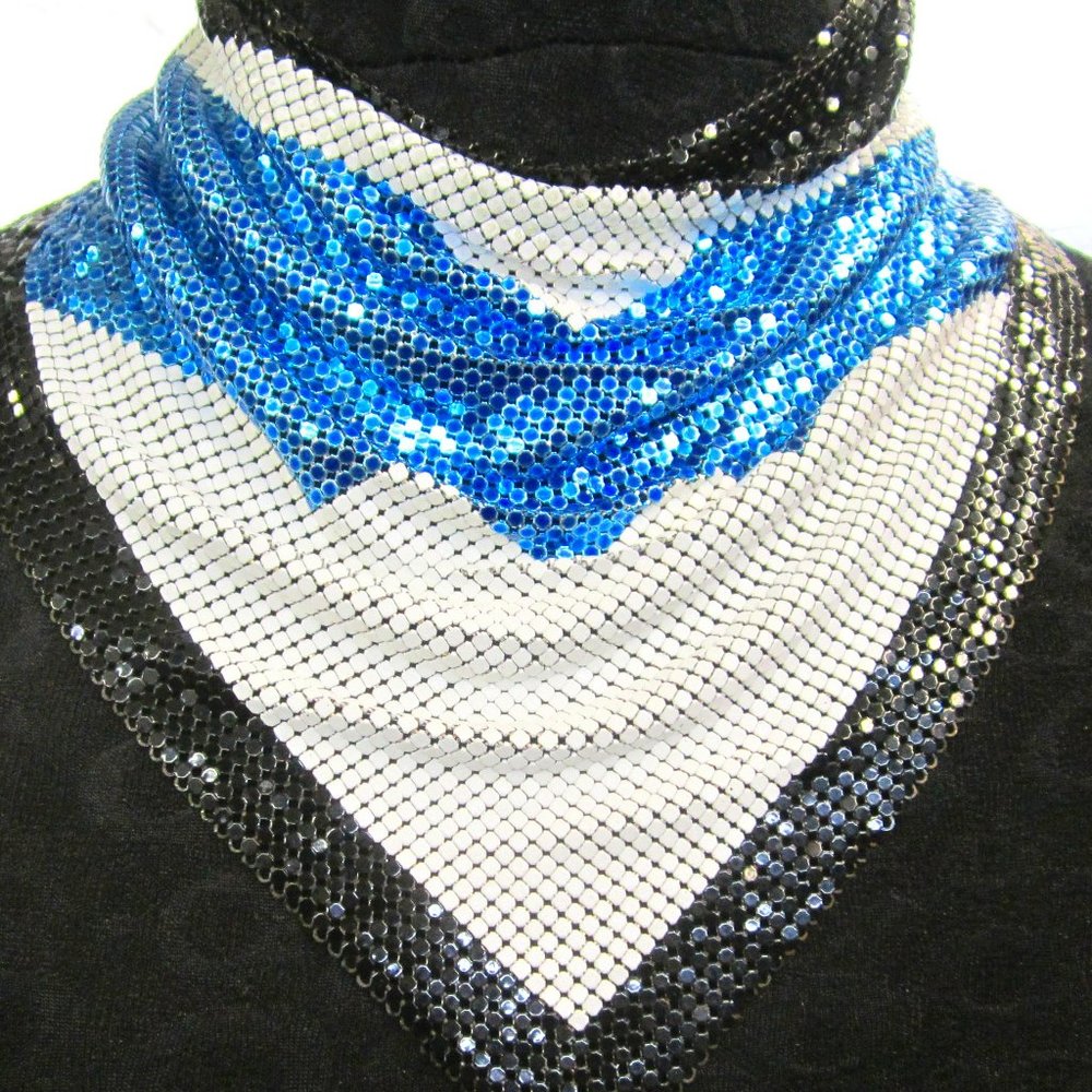 Ferrara Whiting and Davis color blocked mesh cowl